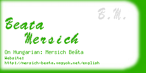 beata mersich business card